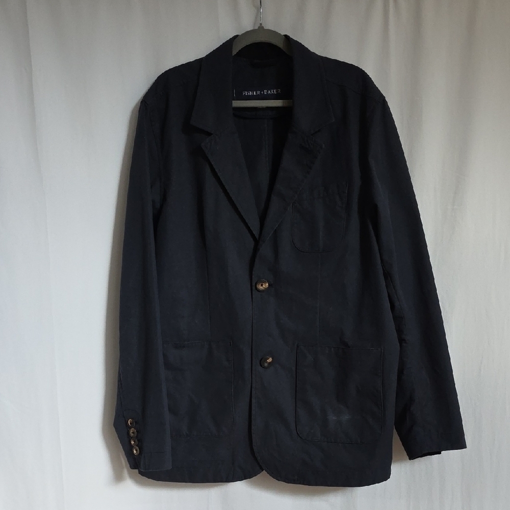 Fisher & Baker Blue Mens Cotton Jacket.  Size XXL